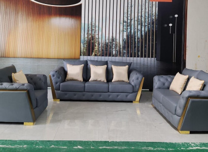 Sofa set Chesterfield Couch Set 3+2+1 Fabric Sofa Couches 3pcs. Furniture